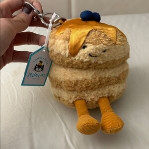 Jellycat Fran Pancake Bag Charm FAO Schwarz NYC Exclusive